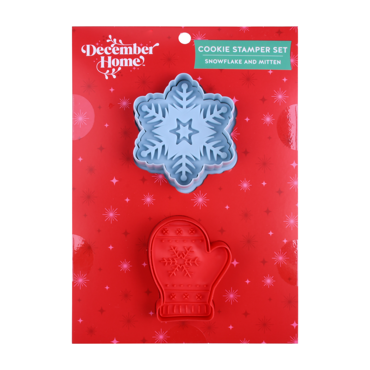 slide 1 of 3, December Home DH COOKIE STAMPER SET 2PC MITTEN/SNOW, 2 ct