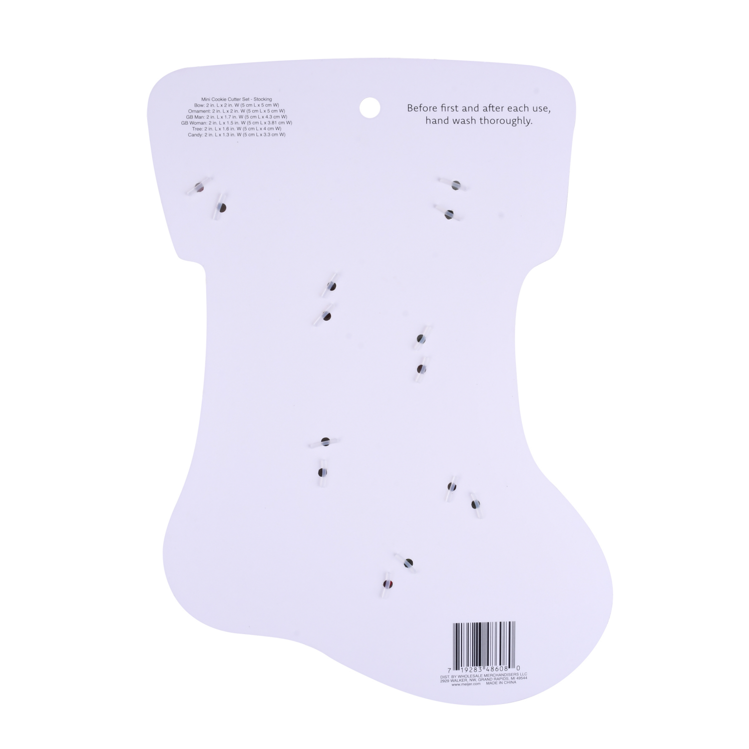 slide 2 of 3, December Home DH MINI COOKIE CUTTER SET 6PC STOCKING, 6 ct