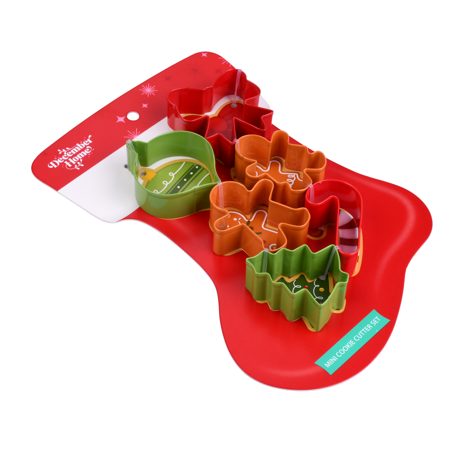slide 3 of 3, December Home DH MINI COOKIE CUTTER SET 6PC STOCKING, 6 ct