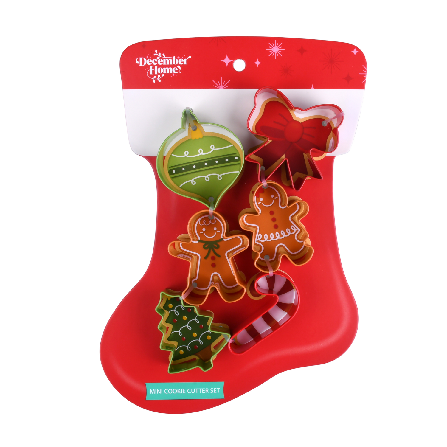 slide 1 of 3, December Home DH MINI COOKIE CUTTER SET 6PC STOCKING, 6 ct