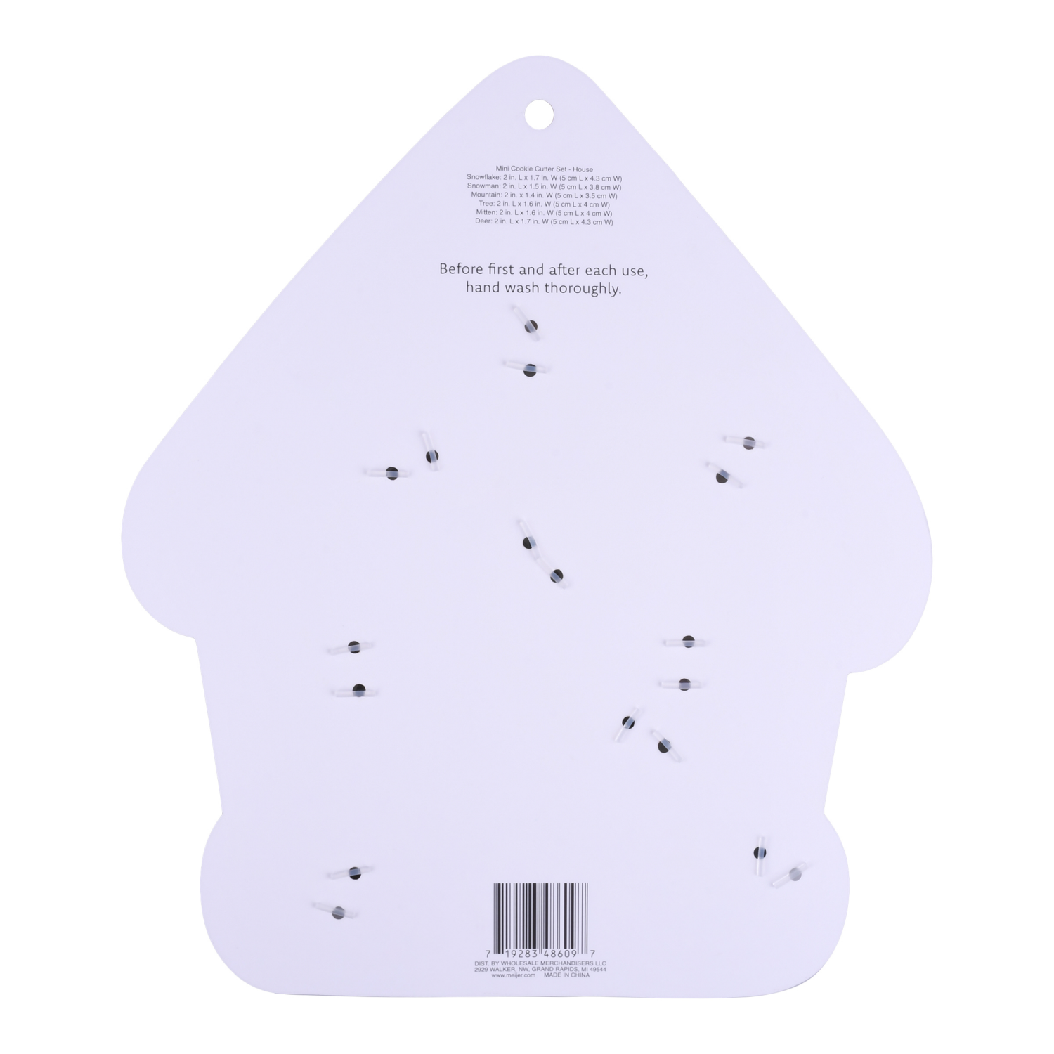 slide 2 of 3, December Home DH MINI COOKIE CUTTER SET 6PC HOUSE, 6 ct