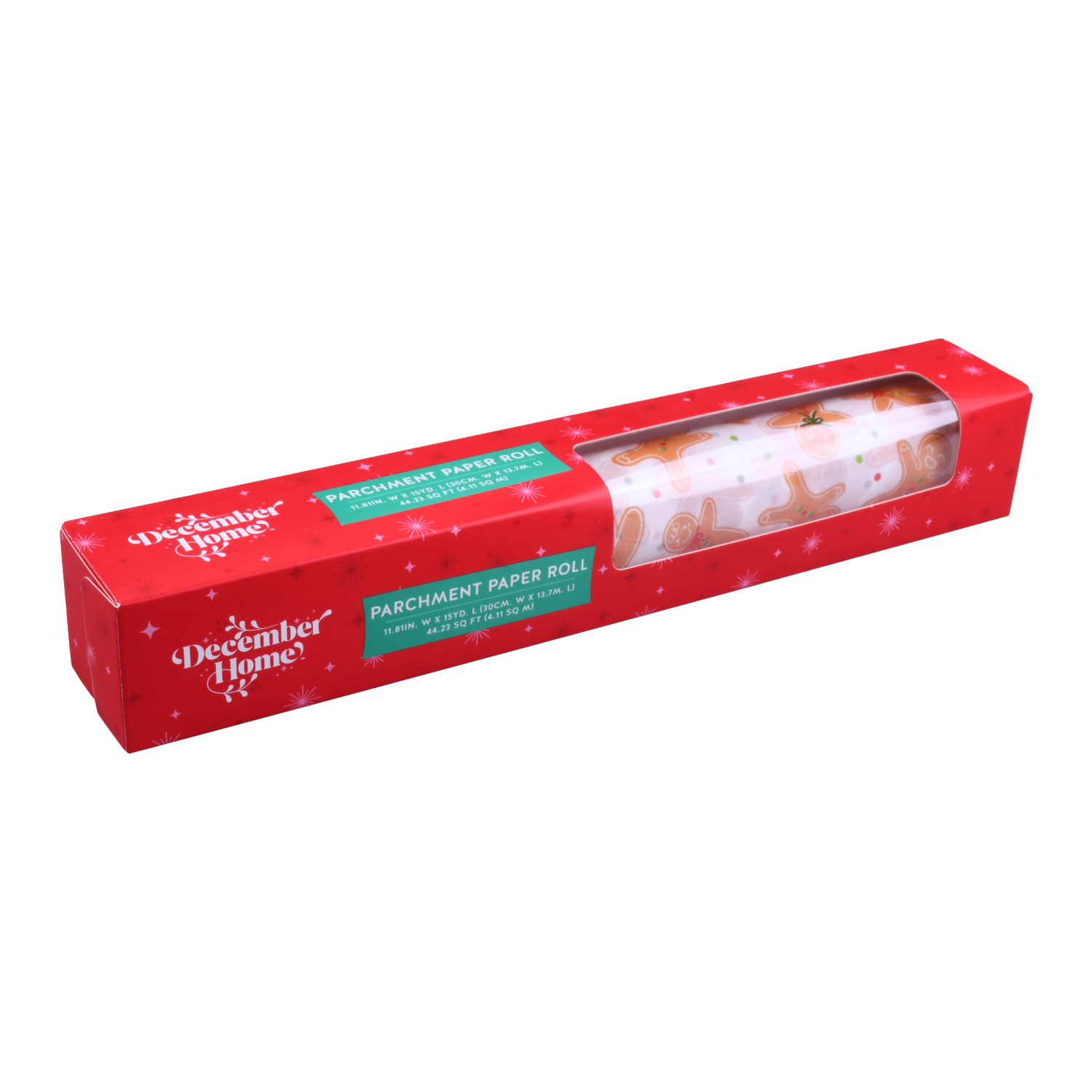 slide 4 of 5, December Home DH PARCHMENT PAPER ROLL GINGERBREAD, 15 yard