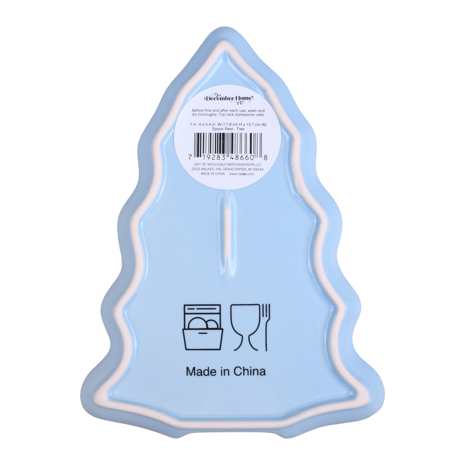 slide 2 of 3, December Home DH STONEWARE SPOON REST TREE, 7 in