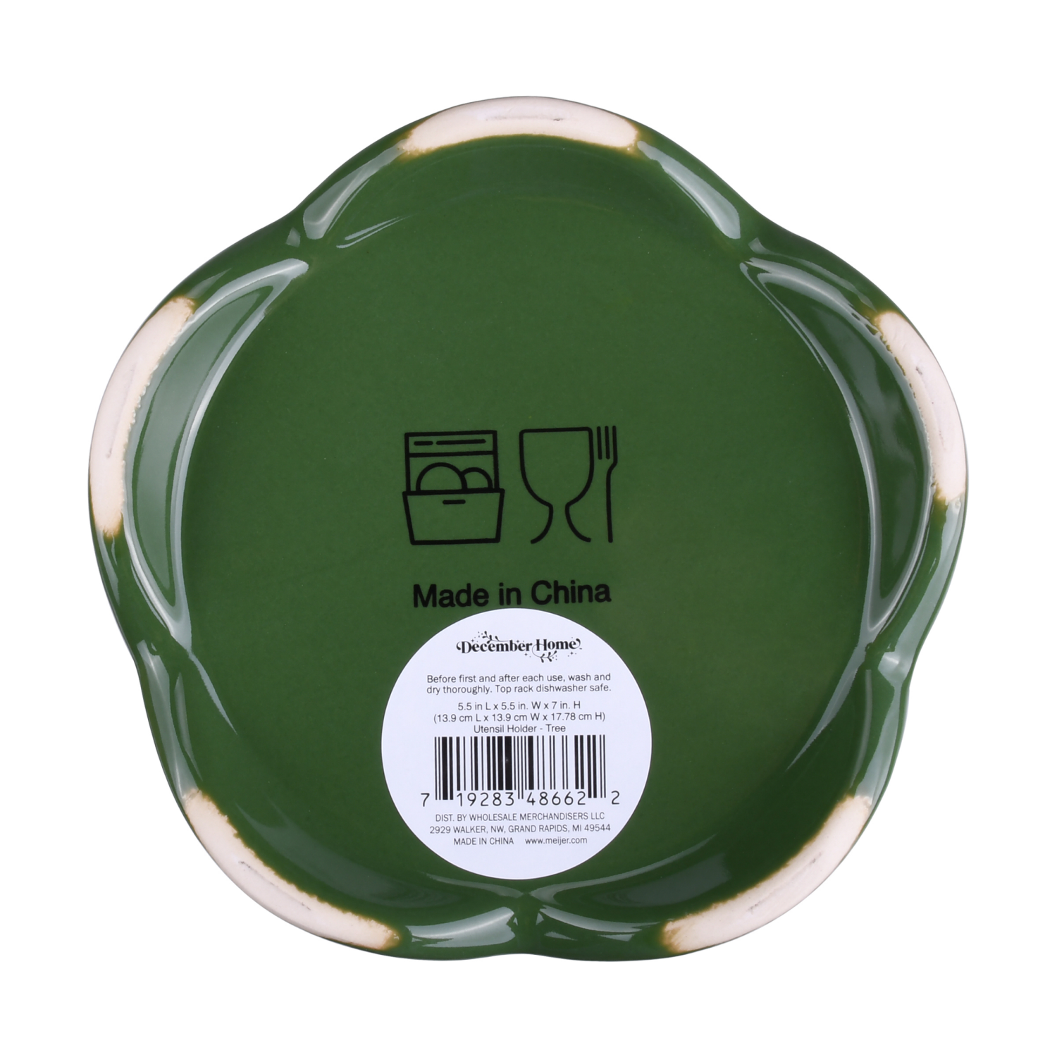 slide 2 of 2, December Home DH STONEWARE UTENSTIL HOLDER TREE, 5.5 x 7 in