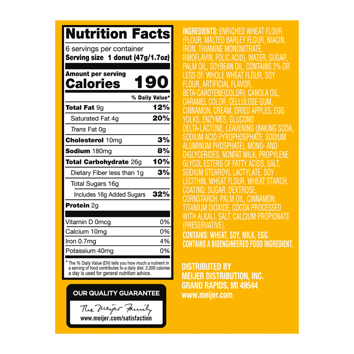 slide 2 of 4, Fresh from Meijer Bakery Limited Edition Apple Cider Donuts, 10 oz, 6 ct, 6 ct; 10 oz