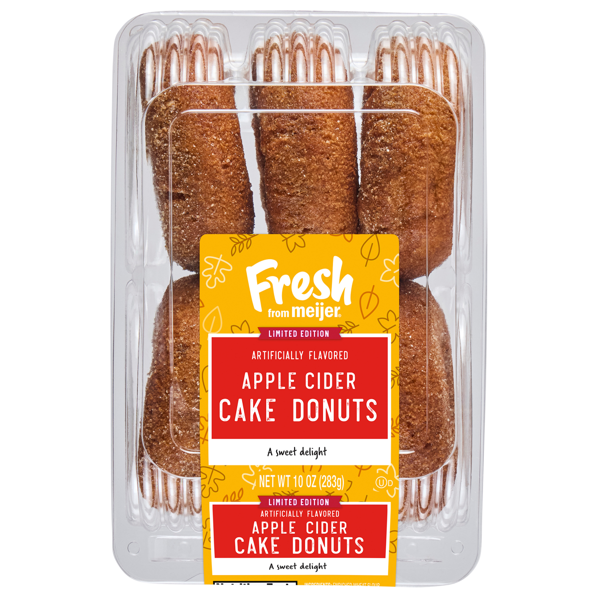 slide 1 of 4, Fresh from Meijer Bakery Limited Edition Apple Cider Donuts, 10 oz, 6 ct, 6 ct; 10 oz