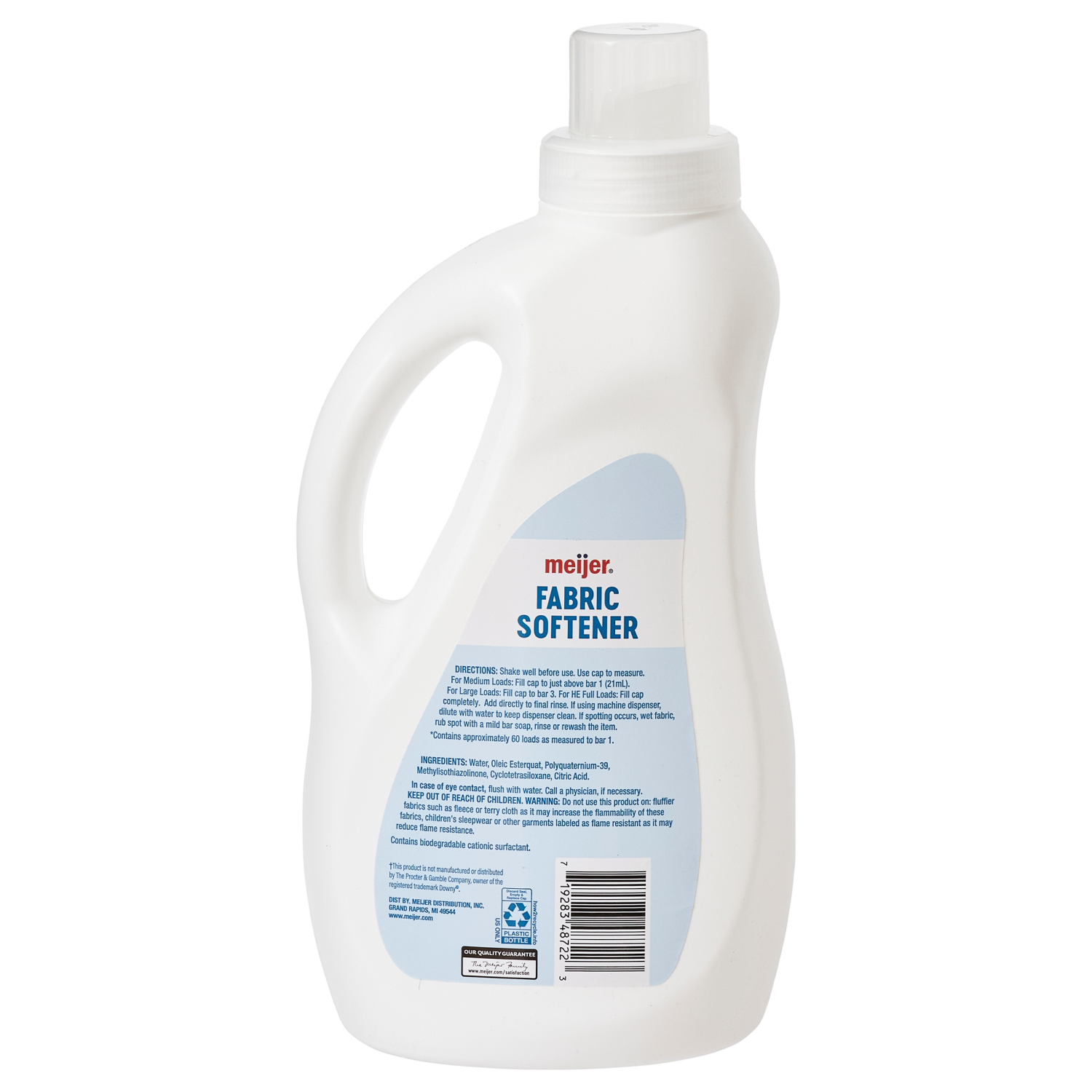 slide 2 of 2, Meijer Liquid Fabric Softener, 68 oz