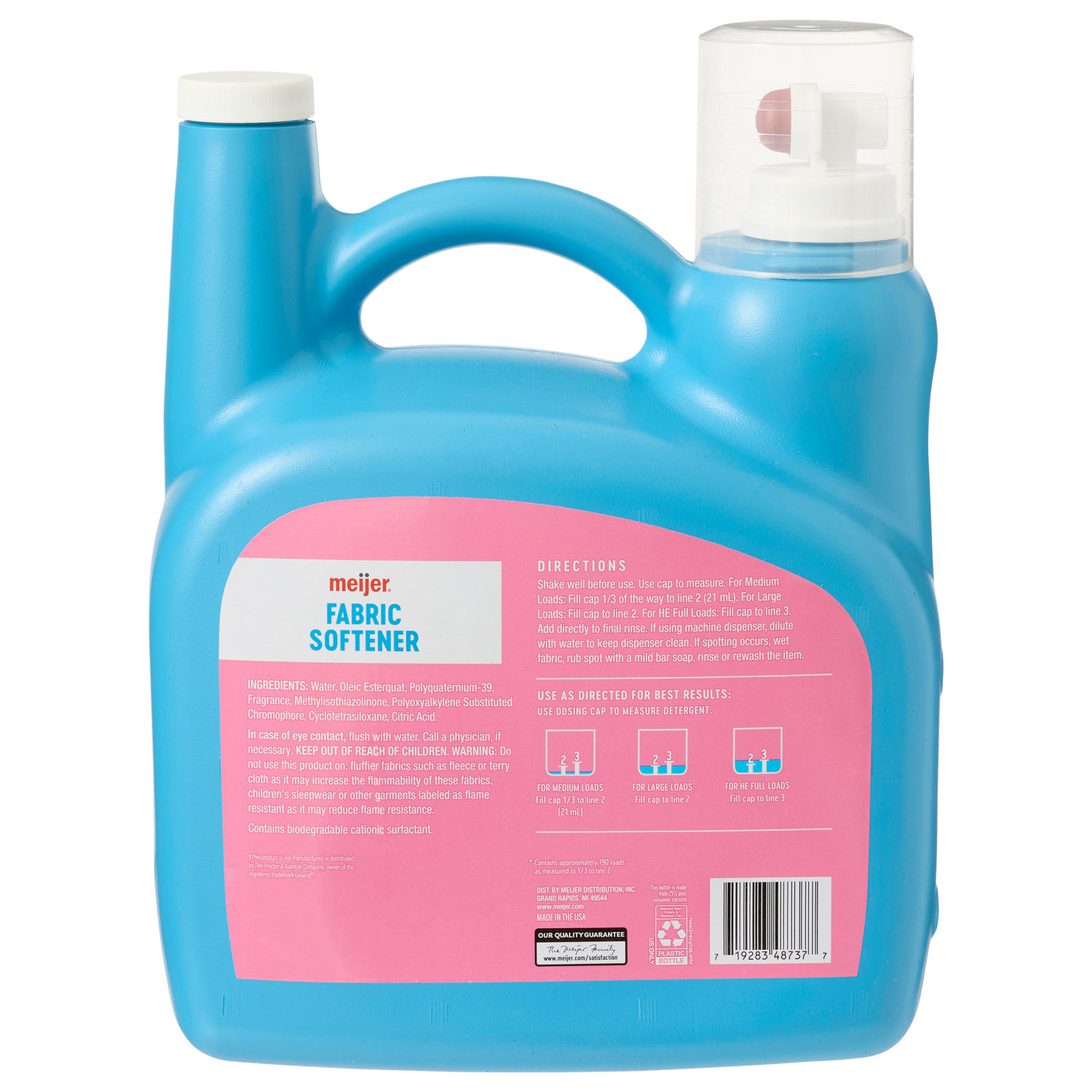 slide 2 of 2, Meijer Liquid Fabric Softener, Spring Fresh Scent, 129 Oz, 129 oz