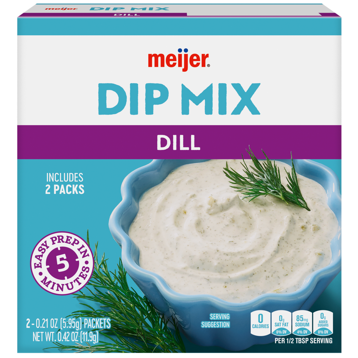 slide 1 of 5, Meijer Dill Dip Mix, 0.84 oz