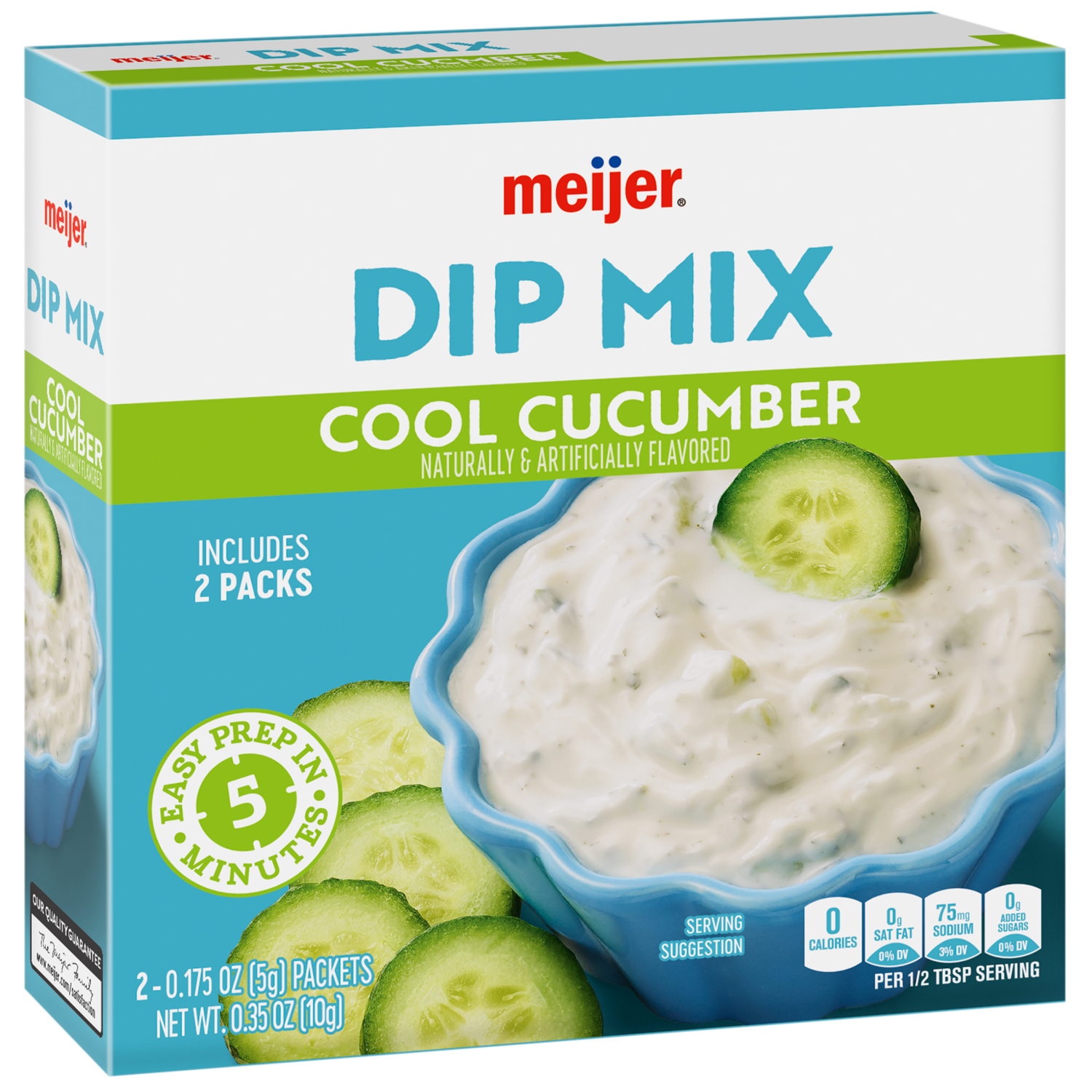 slide 4 of 5, Meijer Cool Cucumber Dip Mix, 0.7 oz
