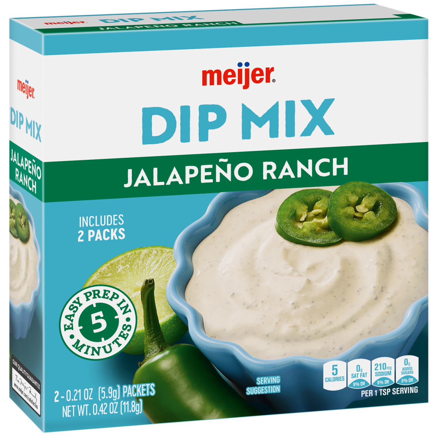 slide 4 of 5, Meijer Jalapeno Ranch Dip Mix, 0.84 oz