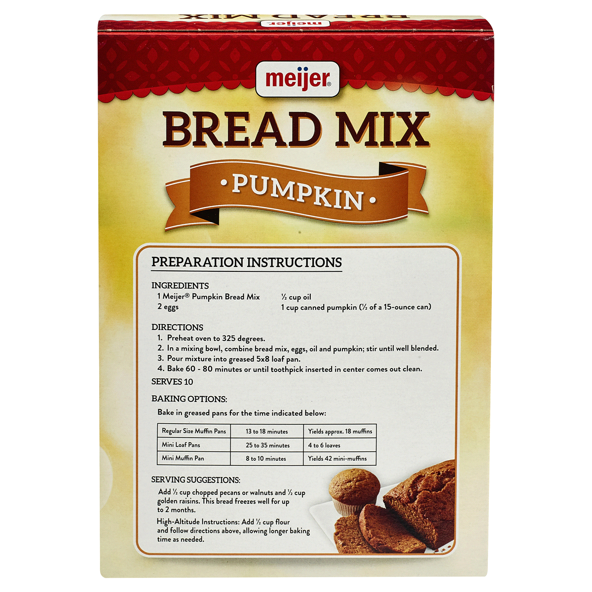 slide 3 of 4, Meijer Pumpkin Bread Mix, 15.31 oz
