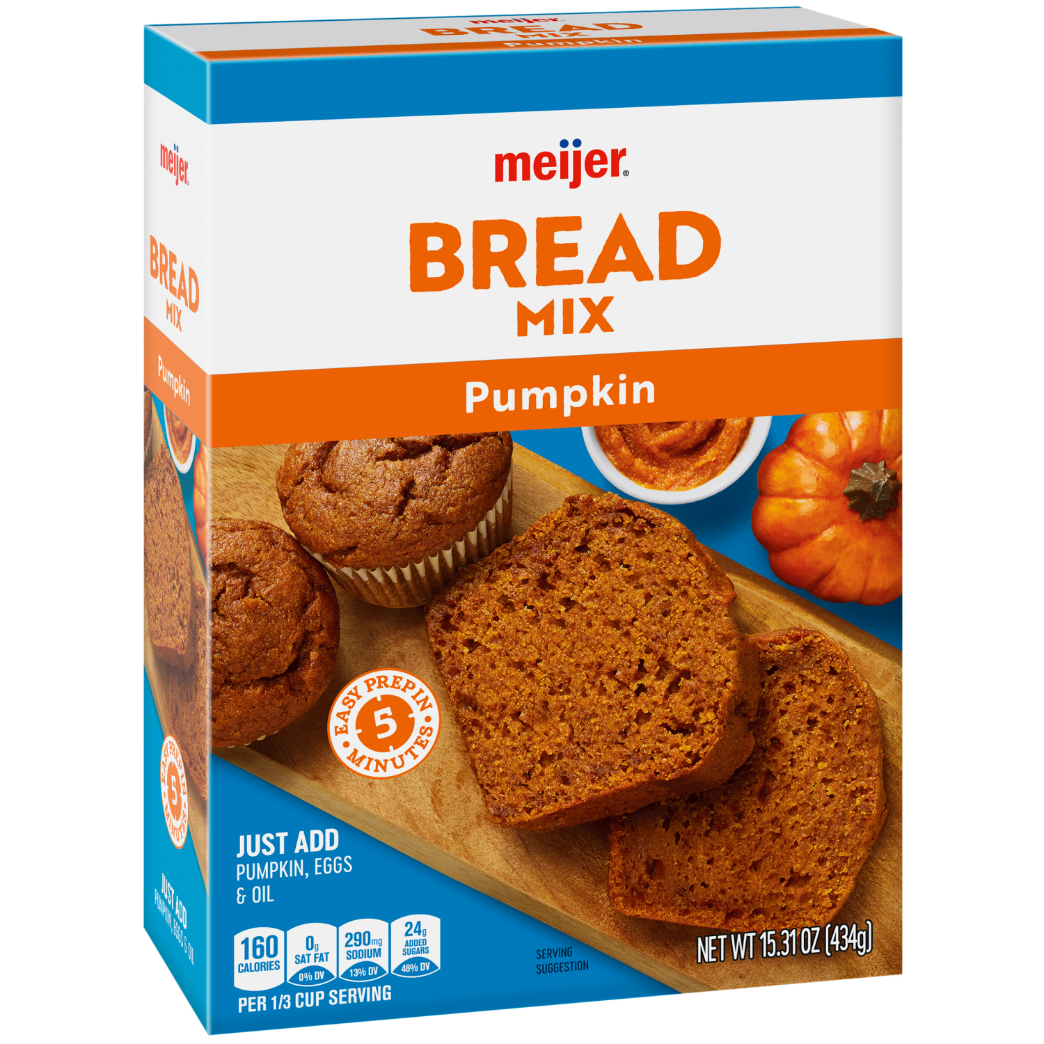 slide 4 of 5, Meijer Pumpkin Bread, 15.31 oz