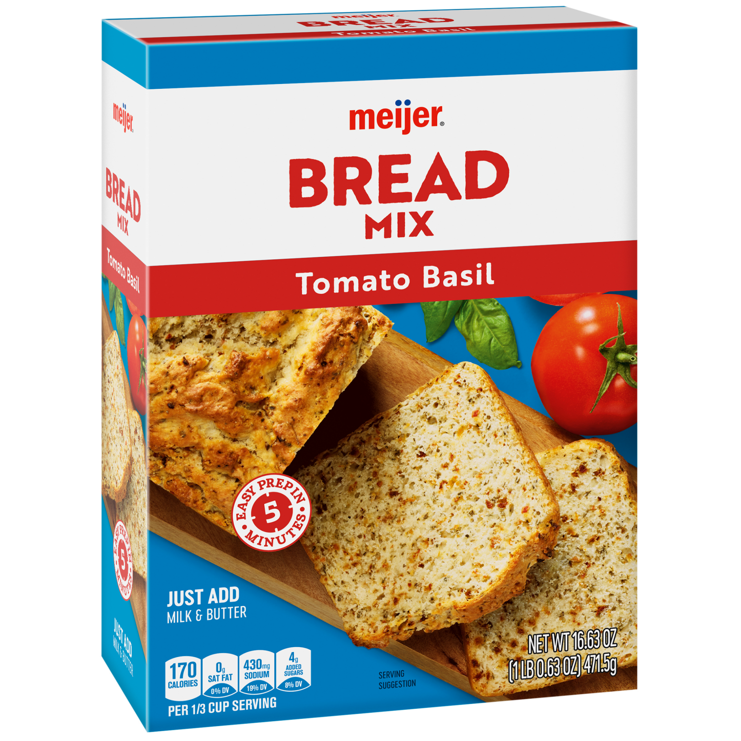 slide 4 of 5, Meijer Tomato Basil Bread, 16.63 oz