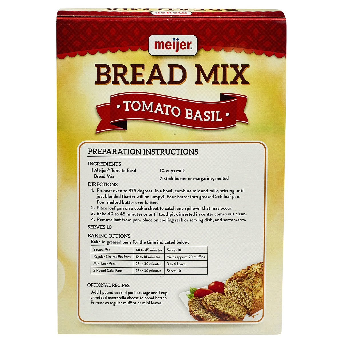slide 2 of 4, Meijer Tomato Basil Bread Mix, 16.63 oz