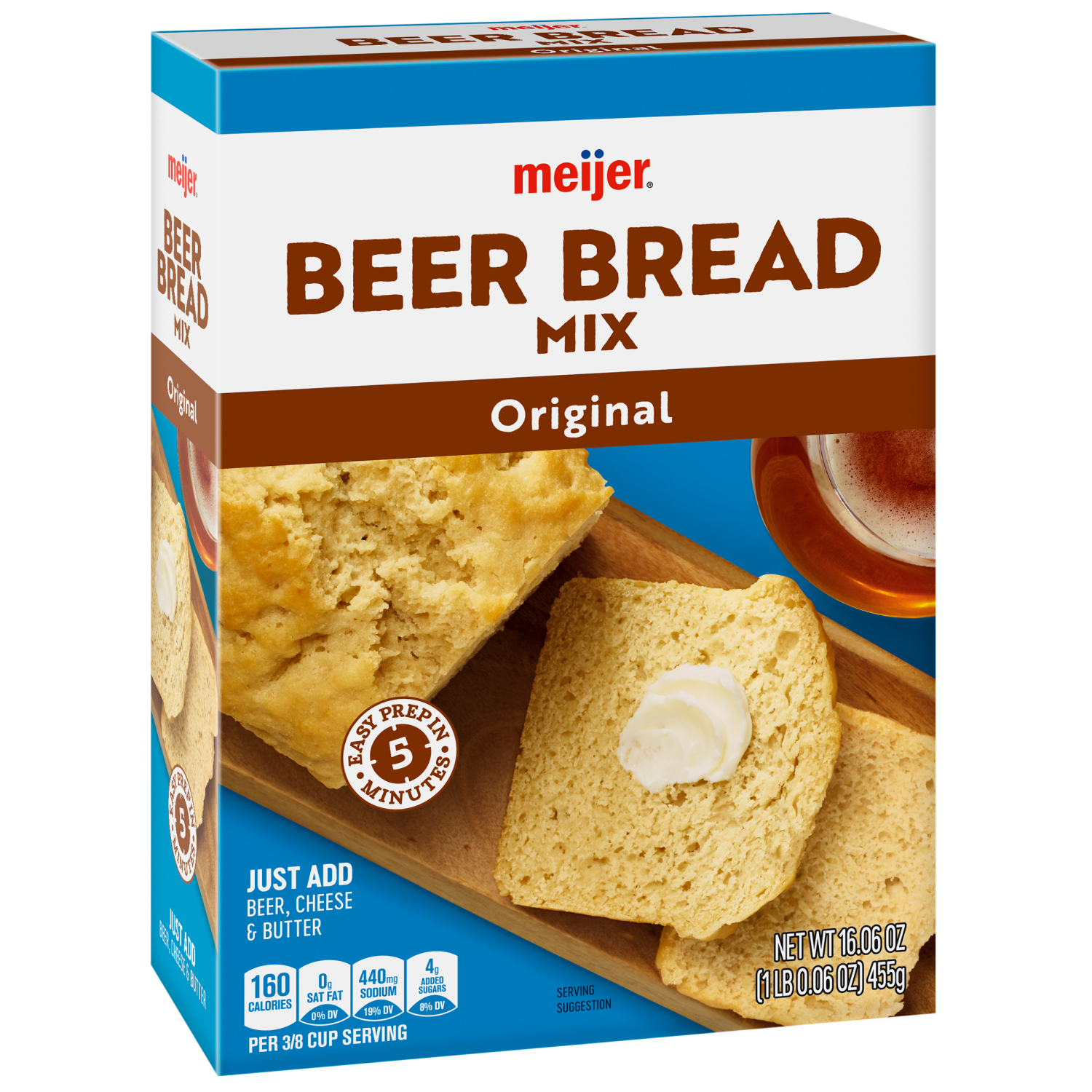 slide 4 of 5, Meijer Beer Bread Mix - 16.06 oz, 16.06 oz