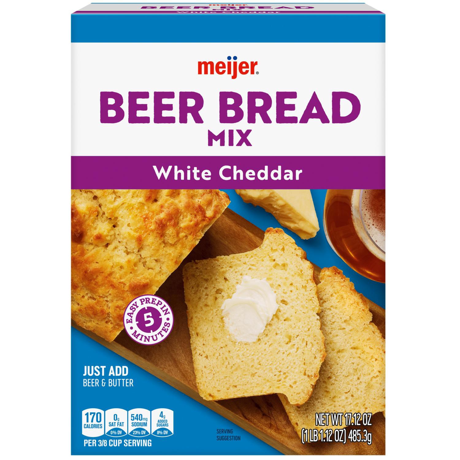 slide 1 of 8, White Cheddar Cheese Beer Bread Mix, 17.12 Oz, 17.12 oz