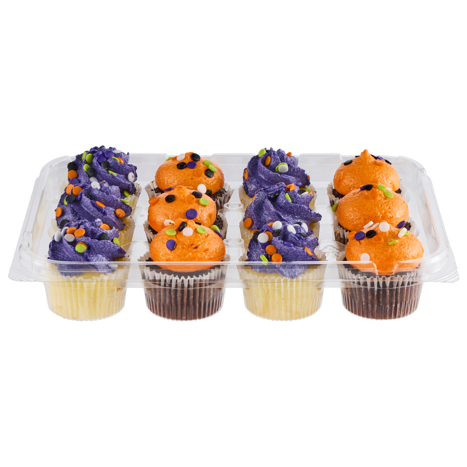 slide 4 of 4, Fresh from Meijer Halloween Mini Cupcakes, Assorted Colors, 12 ct, 12 ct