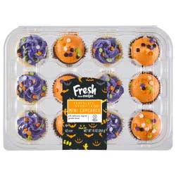 Fresh from Meijer Halloween Mini Cupcakes, Assorted Colors, 12 ct