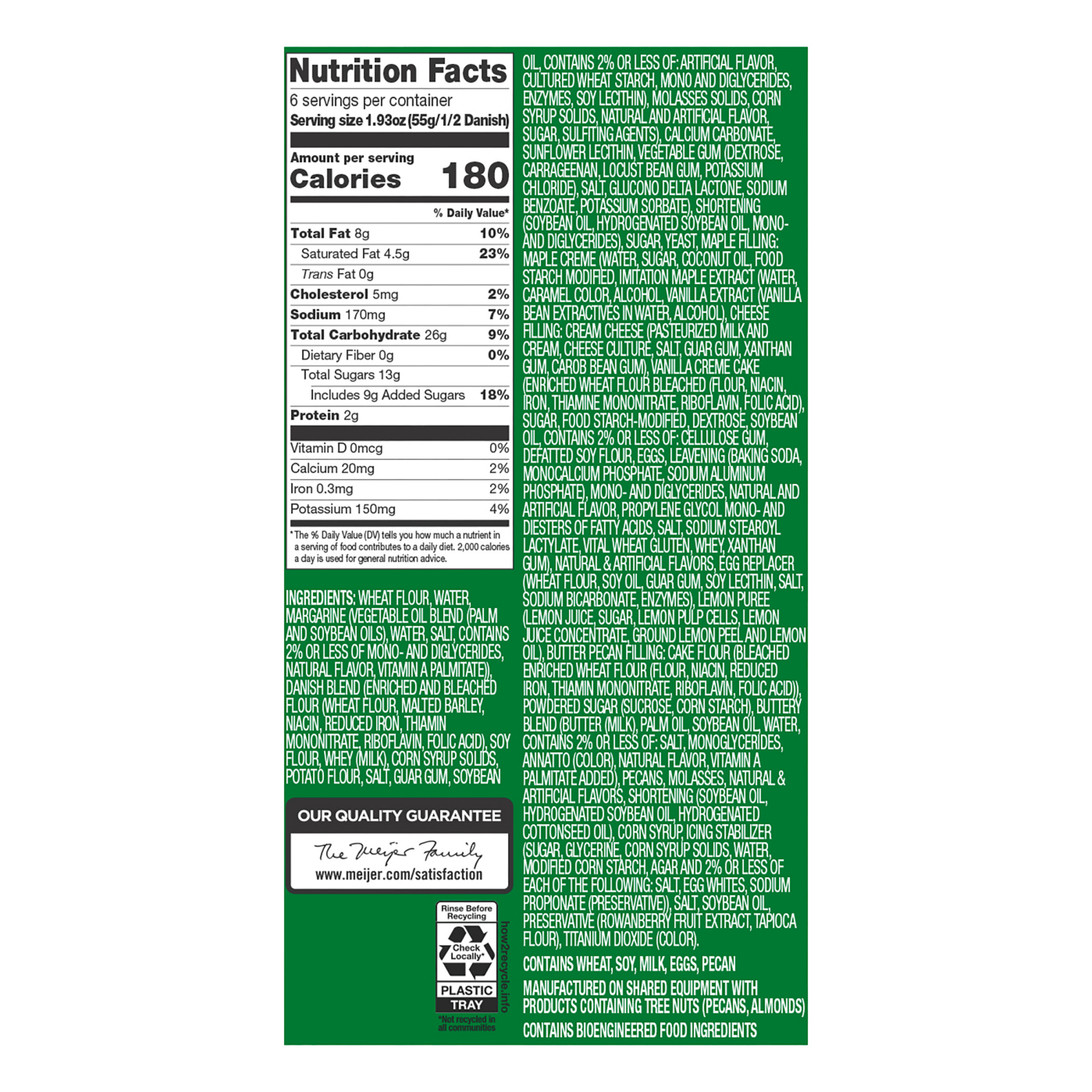 slide 3 of 4, FRESH FROM MEIJER Ffm Maple Creme Cheese Butter Pecan Danish 3 Count 11.55 Oz, 3 ct, 11.55 oz