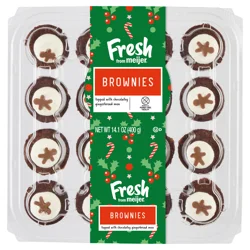 Fresh From Meijer Gingerbread Man Brownie Tray, 16ct