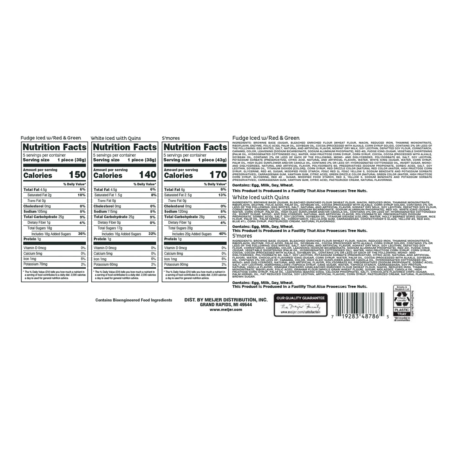 slide 3 of 4, Fresh From Meijer Holiday Brownie Party Platter, 15 Ct, 15 ct