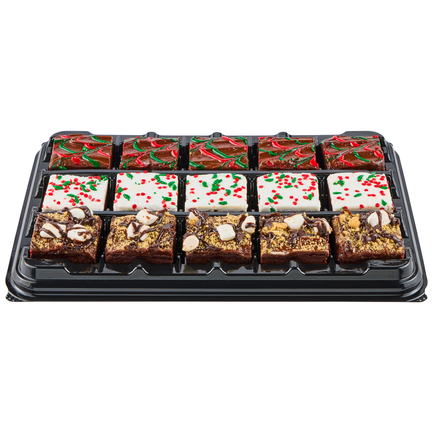 slide 4 of 4, Fresh From Meijer Holiday Brownie Party Platter, 15 Ct, 15 ct