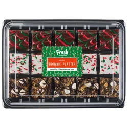 Fresh From Meijer Holiday Brownie Party Platter, 15 Ct