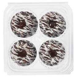 Fresh From Meijer Chocolate Petite Bundt With White Drizzle, 4ct