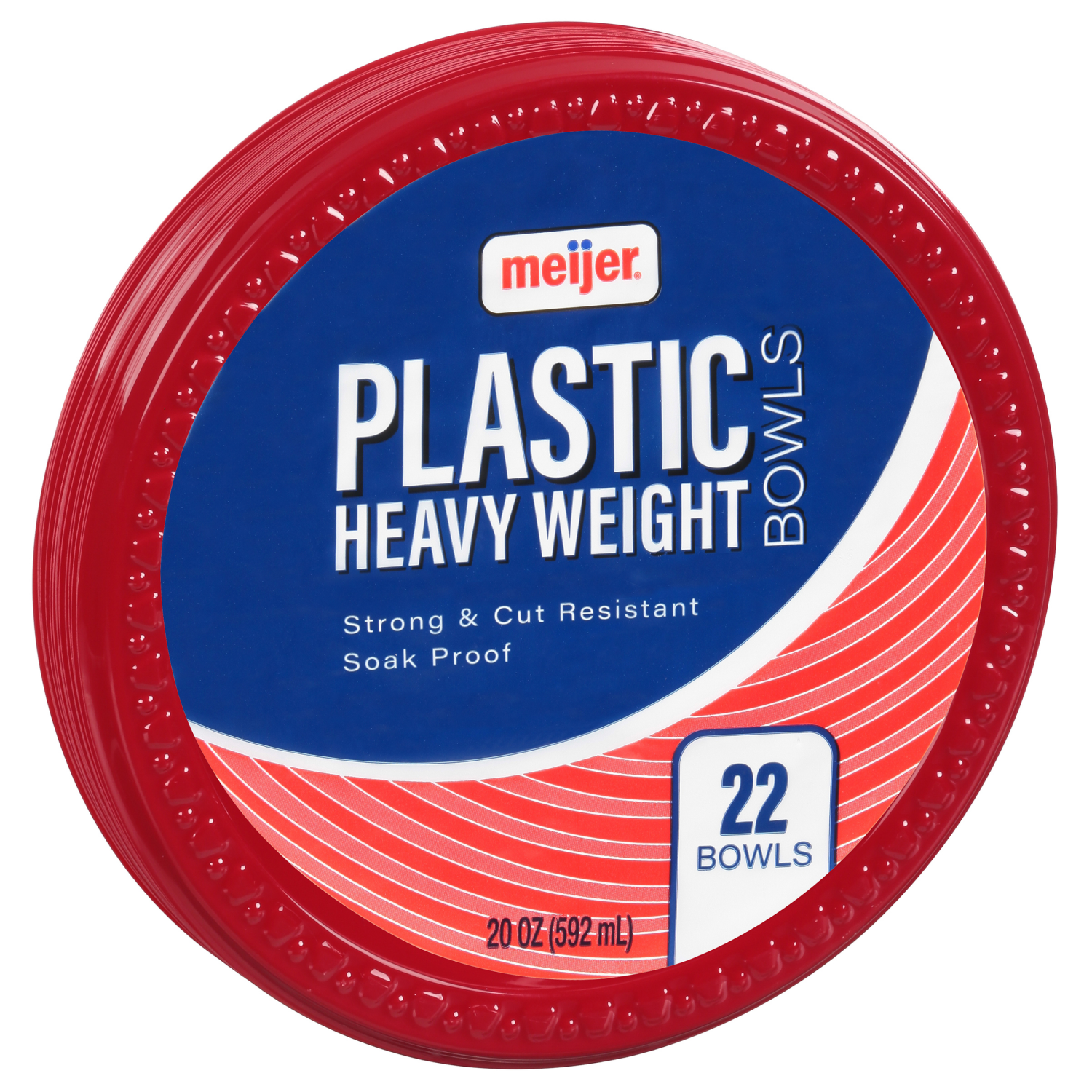 slide 2 of 3, Meijer Plastic Party Bowls, 20 oz, 22 pk
