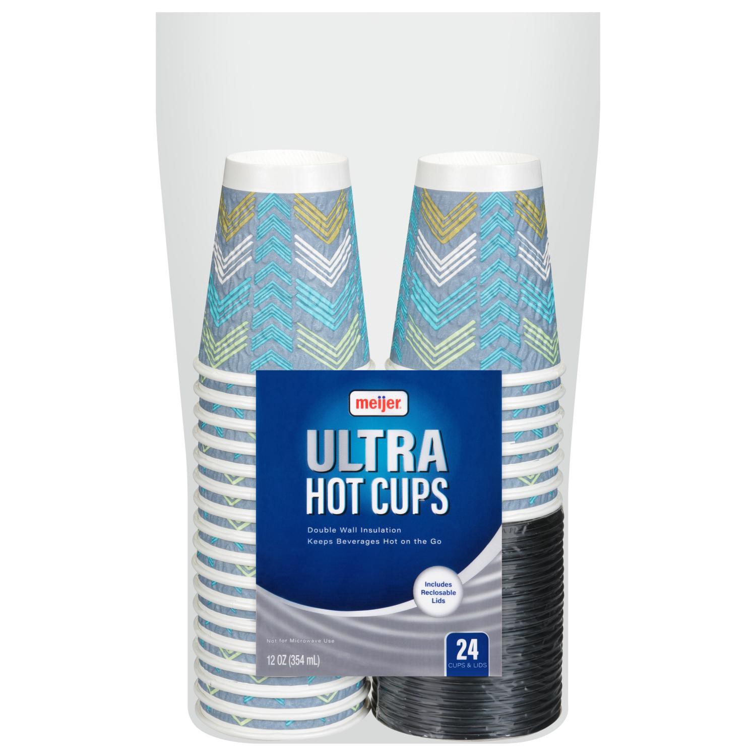 slide 1 of 2, Insulated Hot Cups And Lids, 12 Oz, 24 Ct, 24 ct; 12 oz