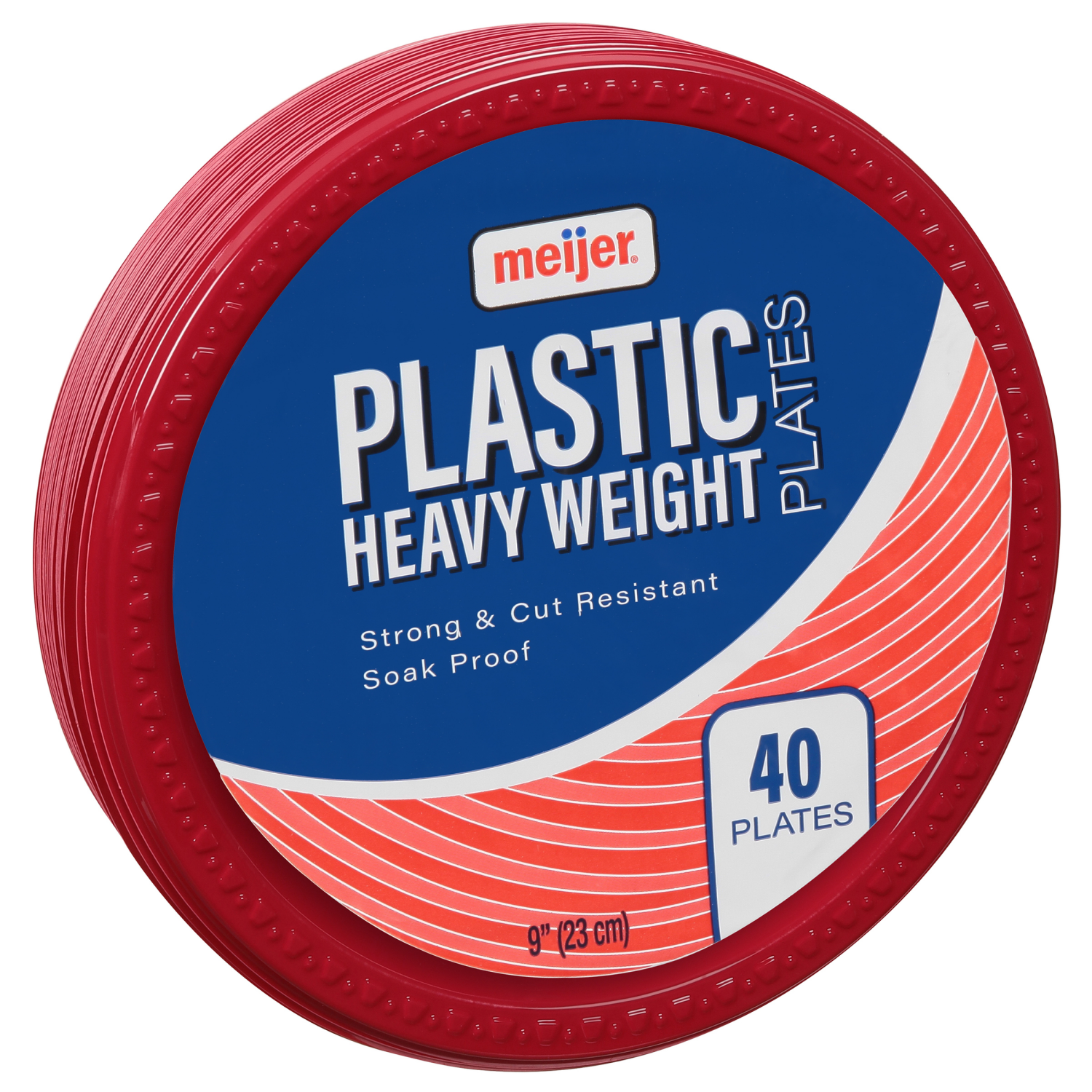 slide 3 of 4, Meijer 9" Plastic Party Plate, 40 ct