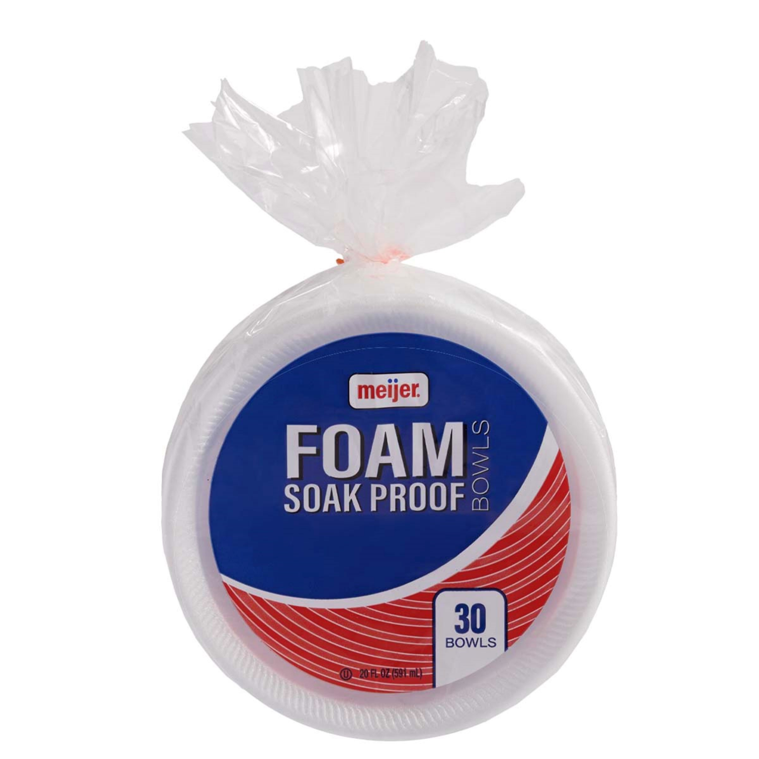 slide 1 of 5, Meijer Soak Proof Foam Bowls, 30 Count, 30 ct