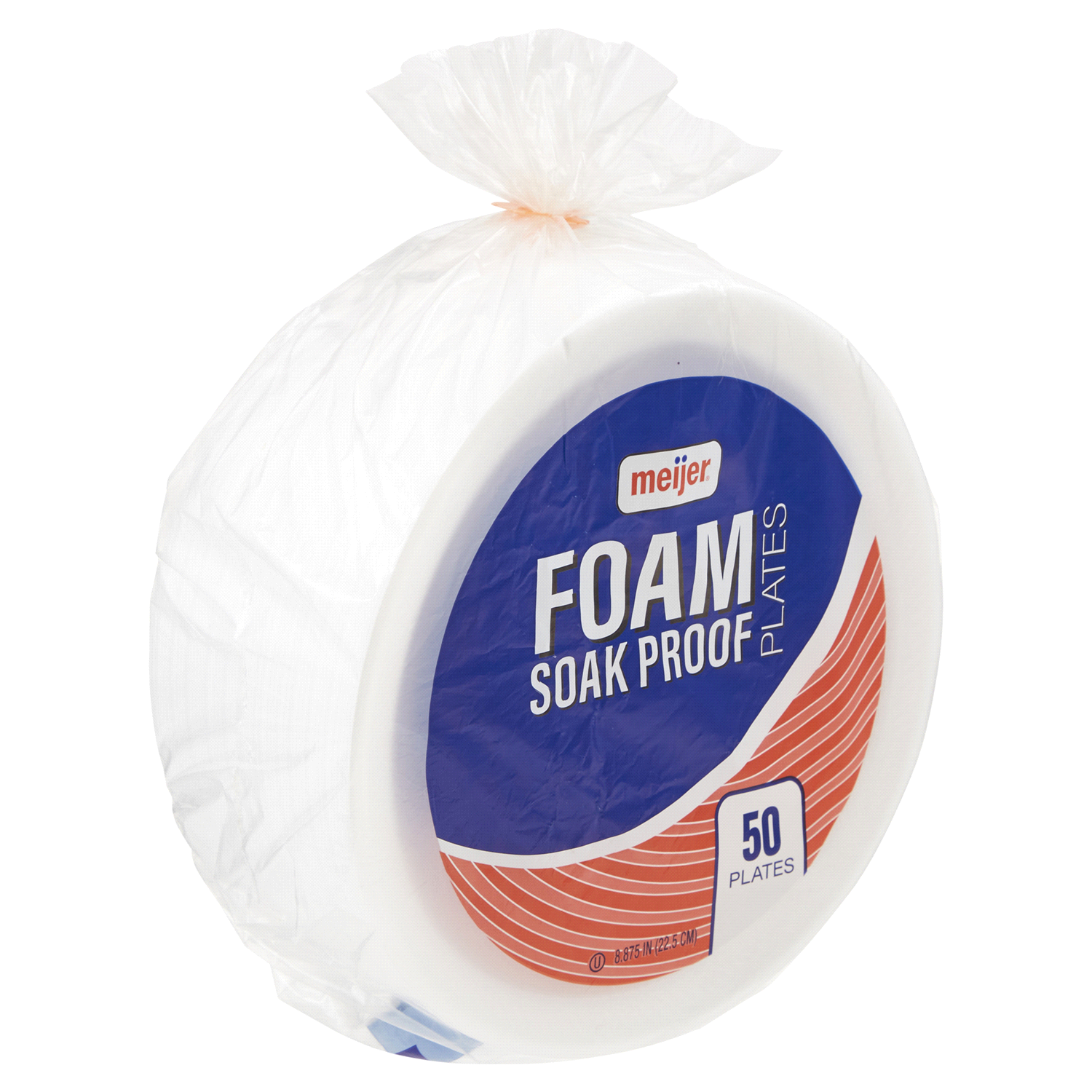slide 2 of 5, Meijer Soak Proof Foam Plates, 50 ct