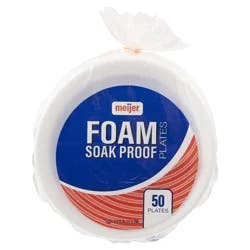 Meijer Foam Plates 8 7/8", 50 Ct