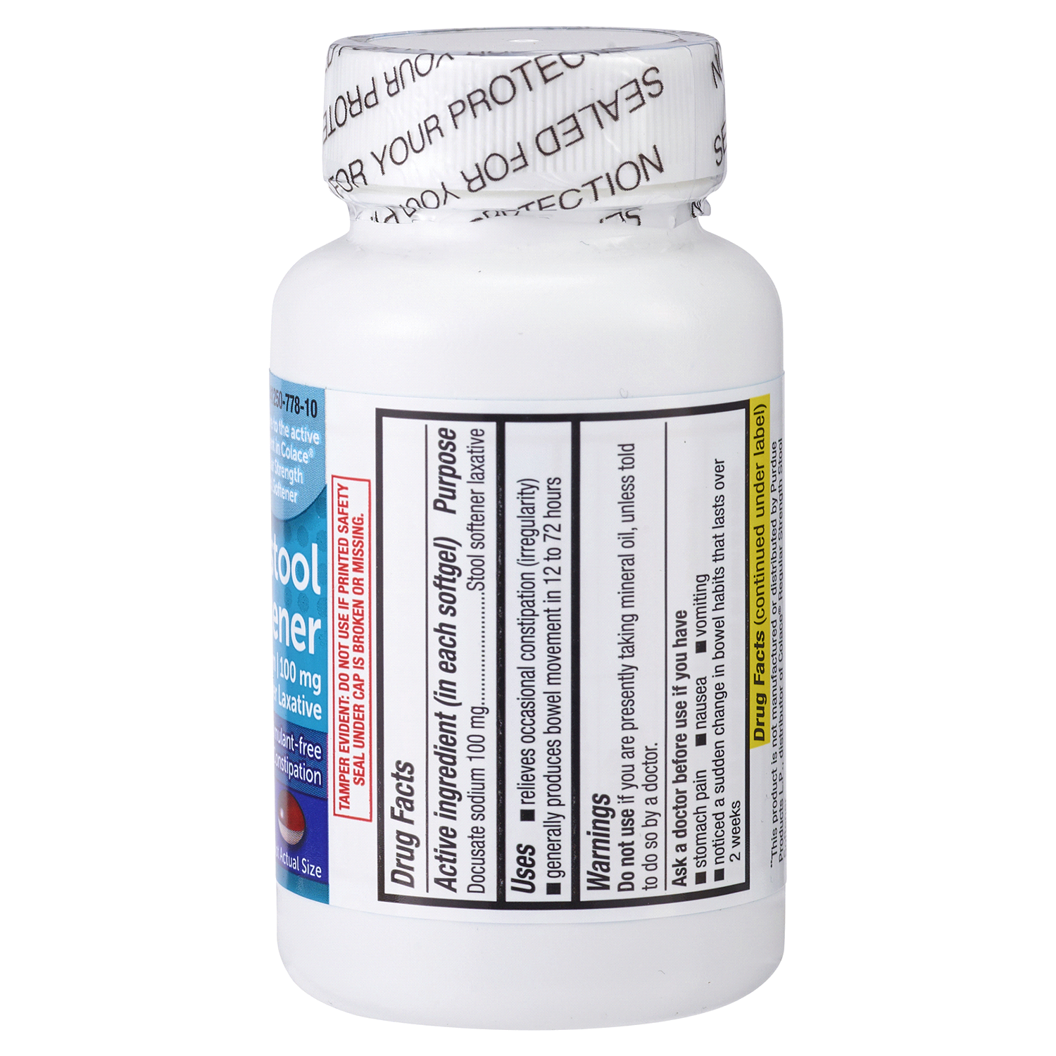 slide 2 of 2, Meijer Stool Softener Docusate Sodium Softgel, 100 ct