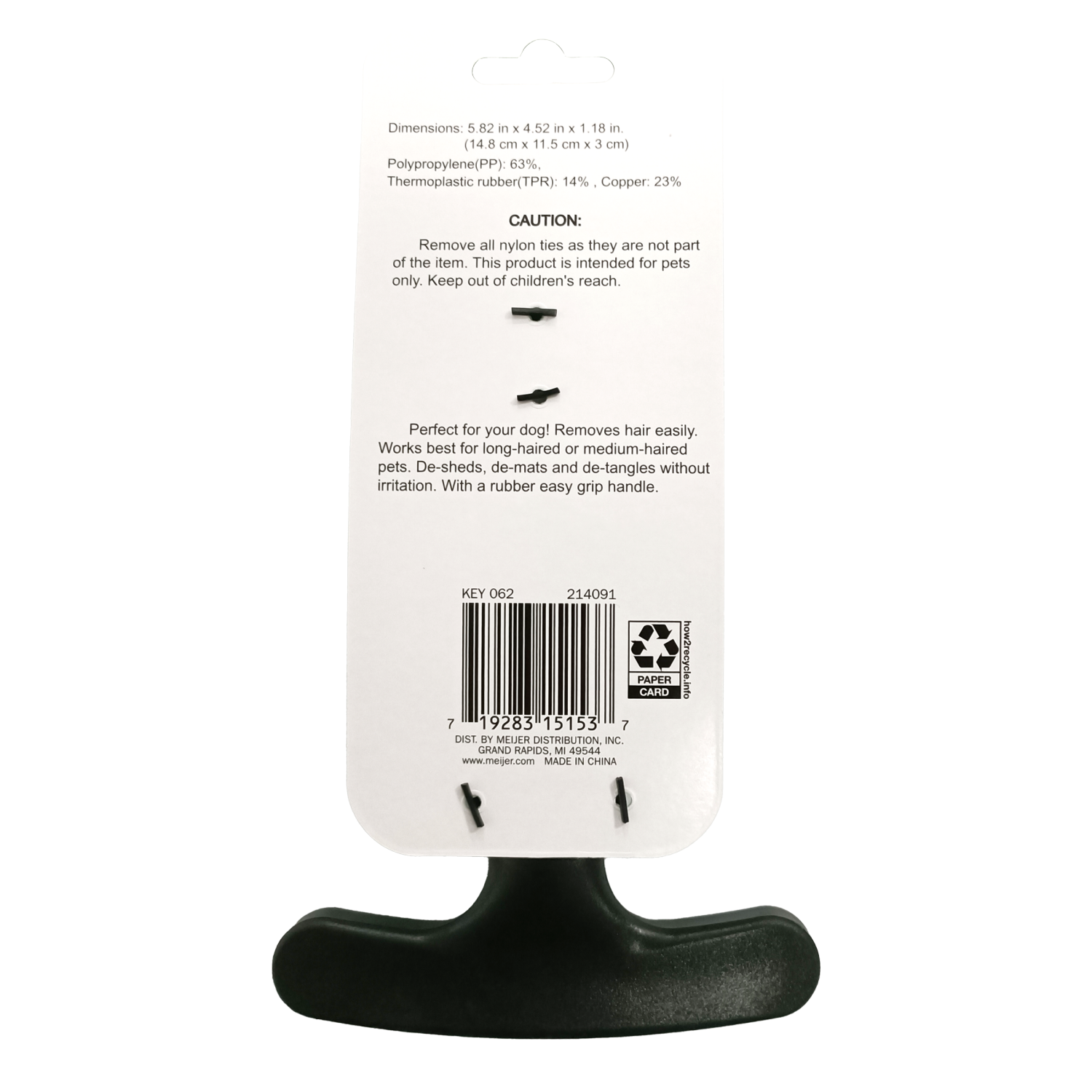 slide 2 of 7, Meijer Undercoat 6" Rake Dog Brush, 1 ct, 1 ct