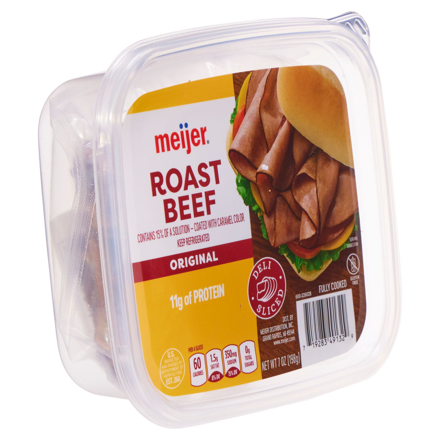 slide 5 of 5, Meijer Original Roast Beef, 7 oz