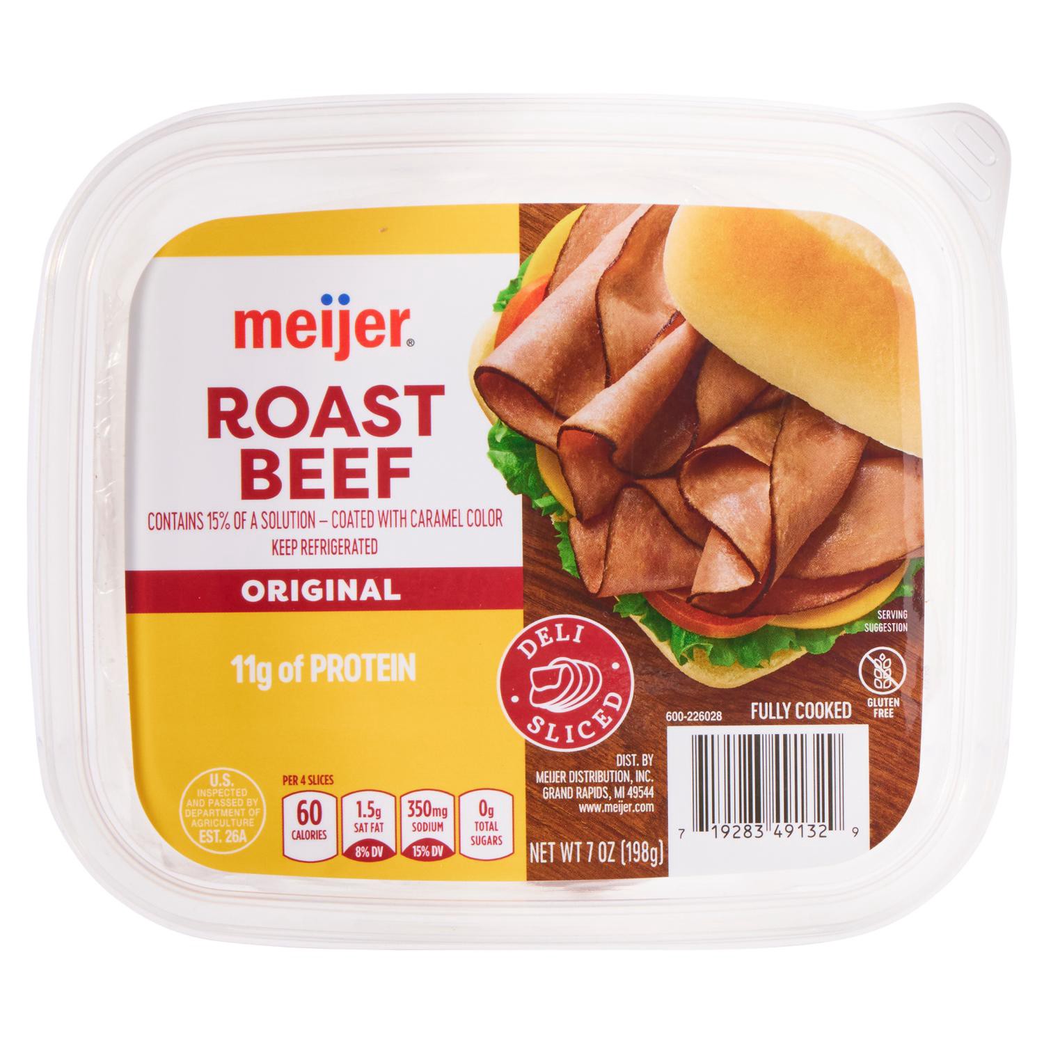 slide 1 of 5, Meijer Original Roast Beef, 7 Oz, 7 oz