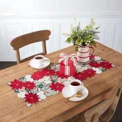 December Home Red Poinsettia Dreams Runner