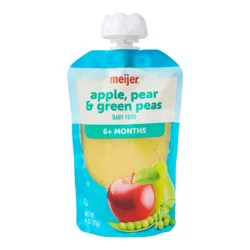 Apple Pear Peas Baby Food Pouch, 4 Oz