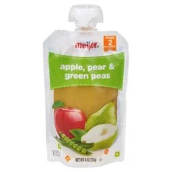 Meijer Apple Pear Peas Baby Food Pouch