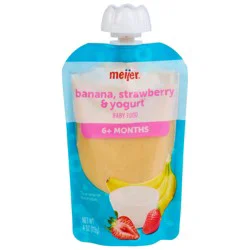Meijer Banana Strawberry And Yogurt Baby Food Pouch, 4 Oz