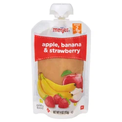 Meijer Apple, Banana, and Strawberry Baby Food Pouch