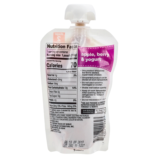 slide 4 of 5, Meijer Apple, Berry, and Yogurt Baby Food Pouch, 4 oz