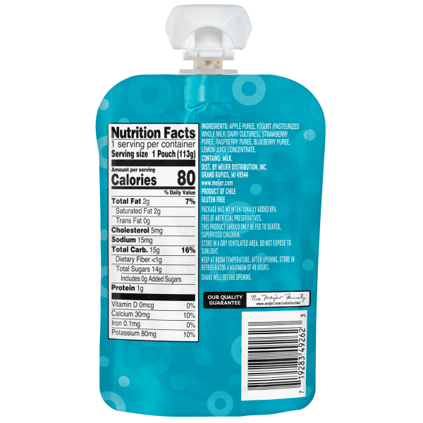 slide 4 of 5, Meijer Apple, Berry, and Yogurt Baby Food Pouch, 4 oz