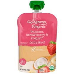 True Goodness Organic Banana, Strawberry, and Greek Yogurt Baby Food Pouch