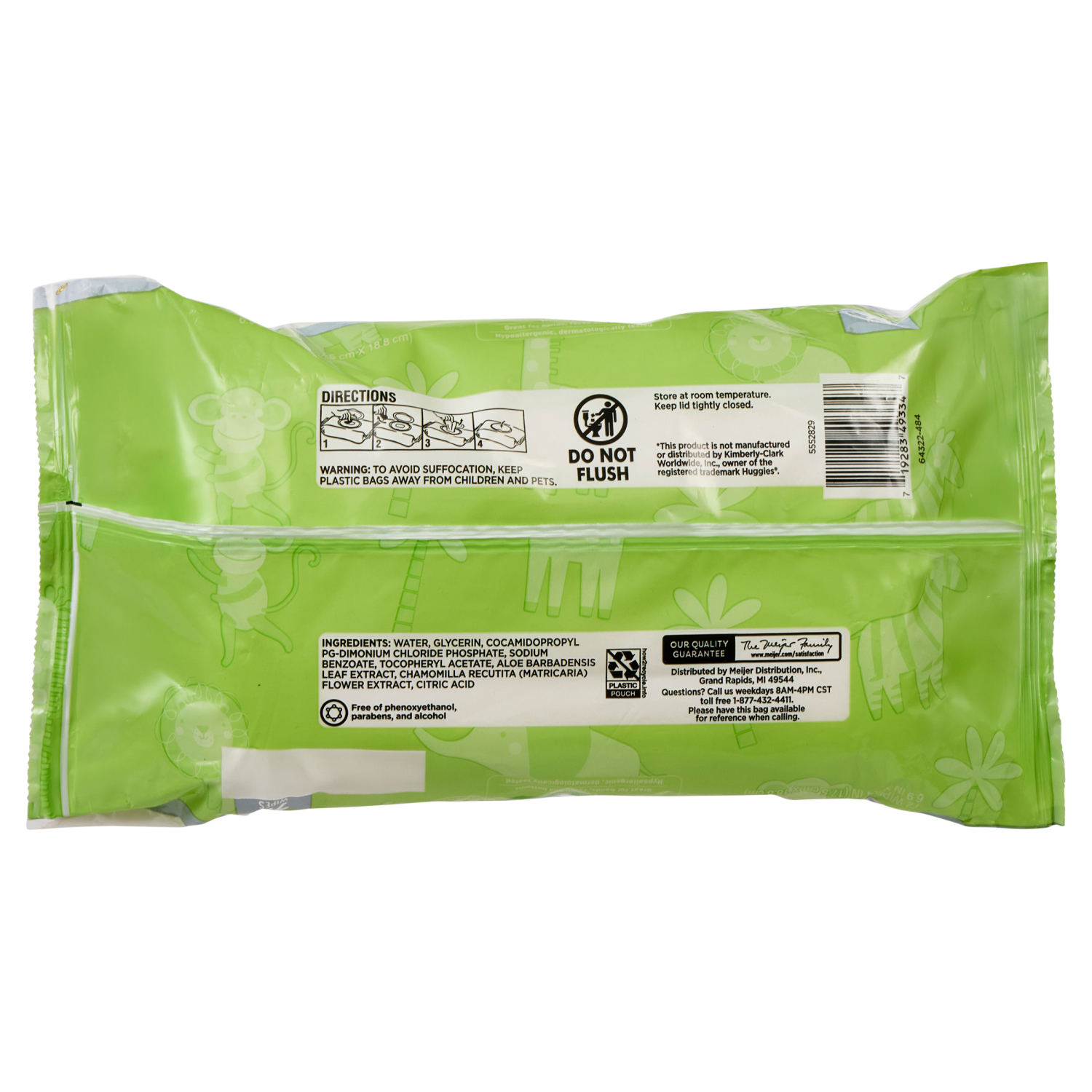 slide 2 of 2, Meijer 1x Thick Sensitive Wipes 72ct, 72 ct