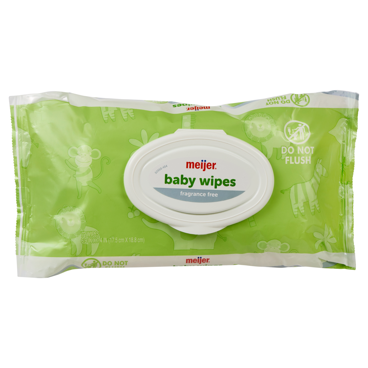 slide 1 of 2, Meijer 1x Thick Sensitive Wipes 72ct, 72 ct