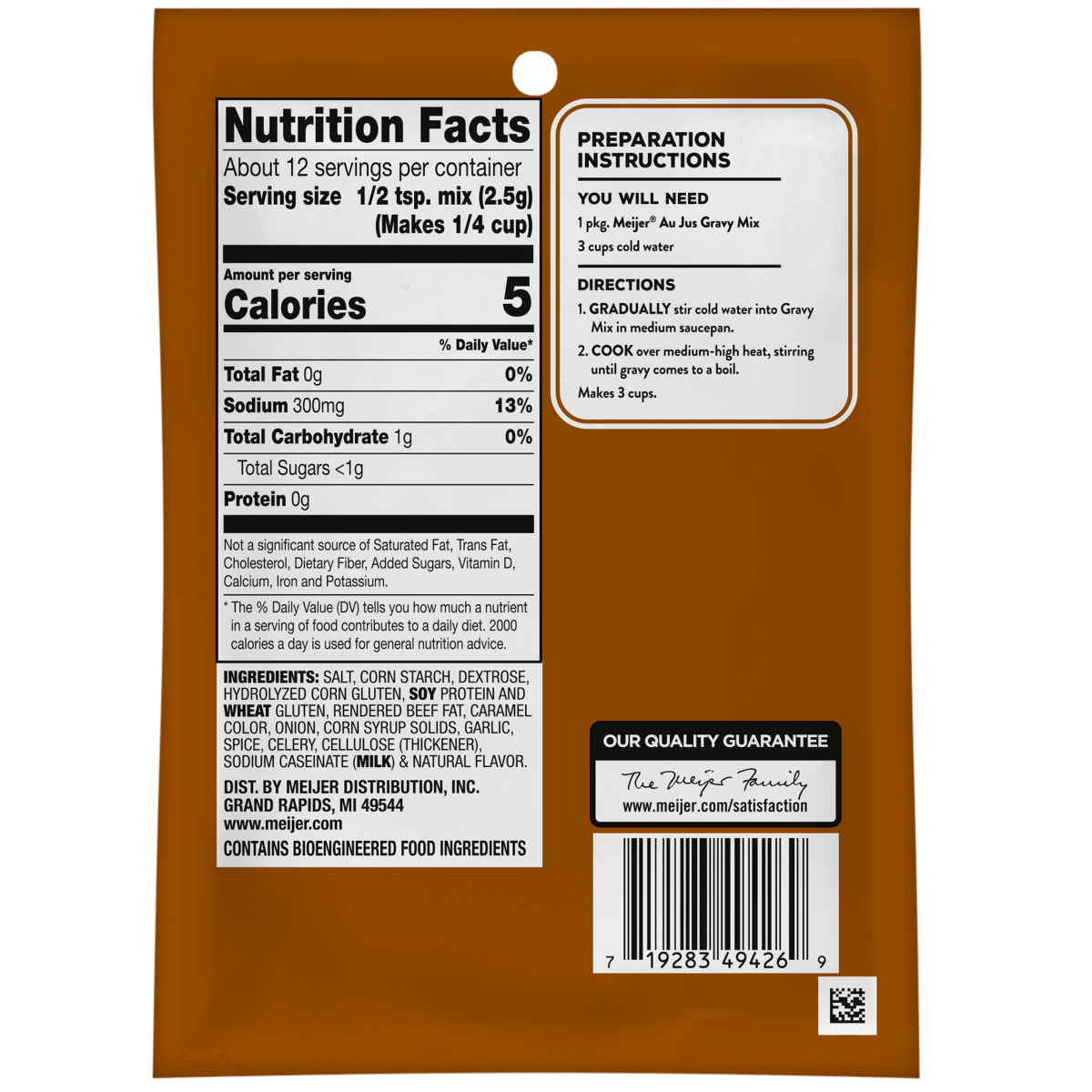 slide 2 of 2, Meijer Au Jus Gravy Mix, 1 oz